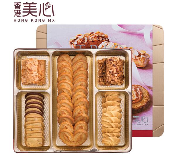 香港美心(Meixin) 三重奏什锦饼干礼盒 团购福利送礼品 331g 市场价